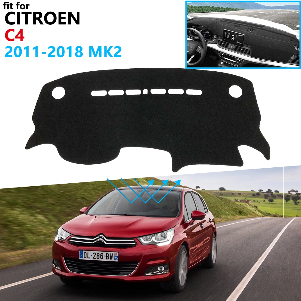 Чехол для приборной панели защитный коврик Citroen C4 2011 ~ 2018 MK2 автомобильные