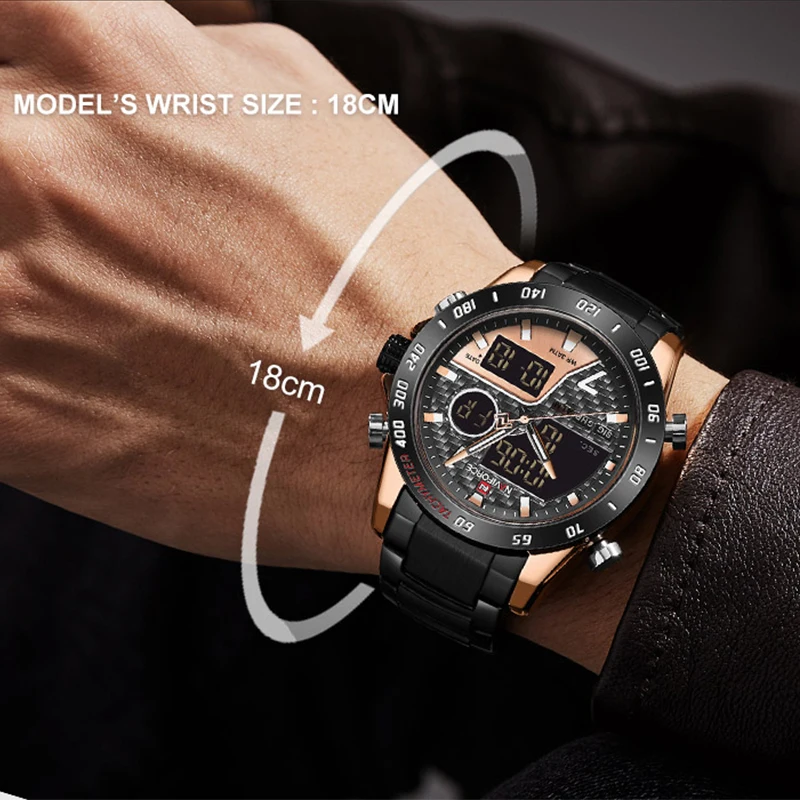 Часы наручные NAVIFORCE мужские цифровые роскошные брендовые спортивные