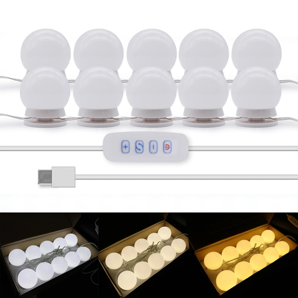 

Подсветильник для зеркала для макияжа, 10 лампочек