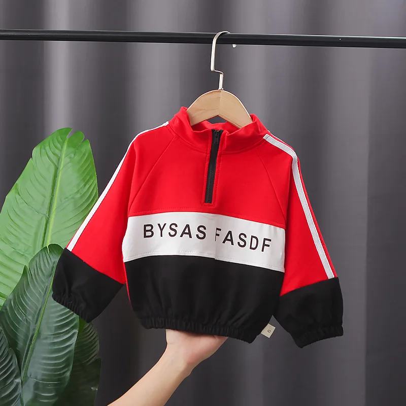 

Toddler Boys Girls Half Zipper Pullover New Autumn Winter Clothing Sets Baby Infant Cotton Letter Jacket+Pants 2pcs Kids Outfits