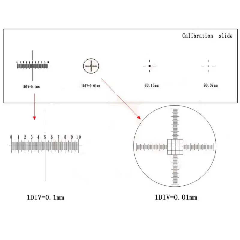 Роскошный и изящный микроскоп 0 01 мм сценический телефон увеличение калибровка