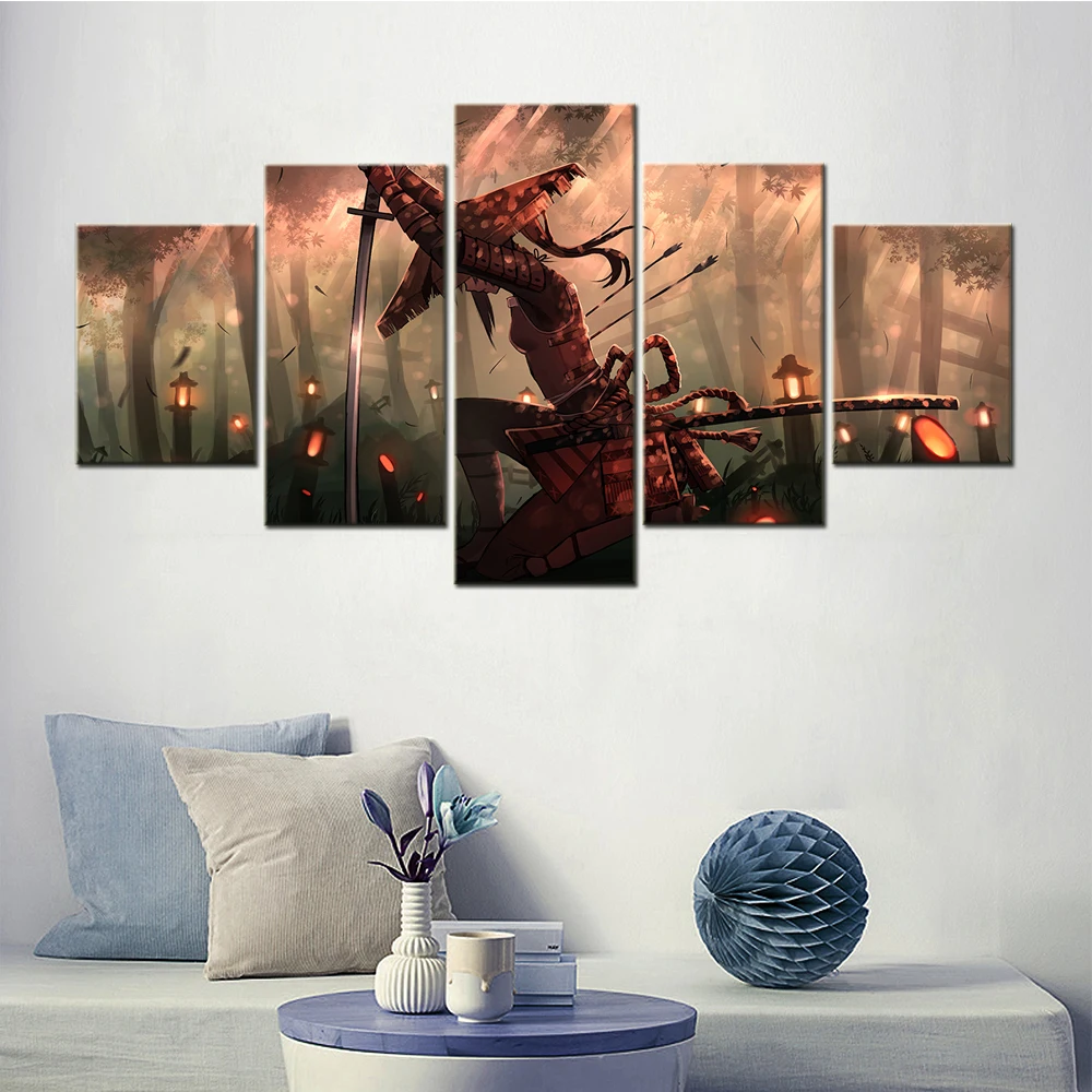 Японское аниме самурайская девушка катано Фэнтези воин постеры картины