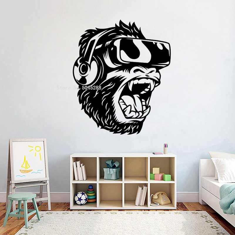 Виниловая настенная наклейка виртуальной реальности LL697 |