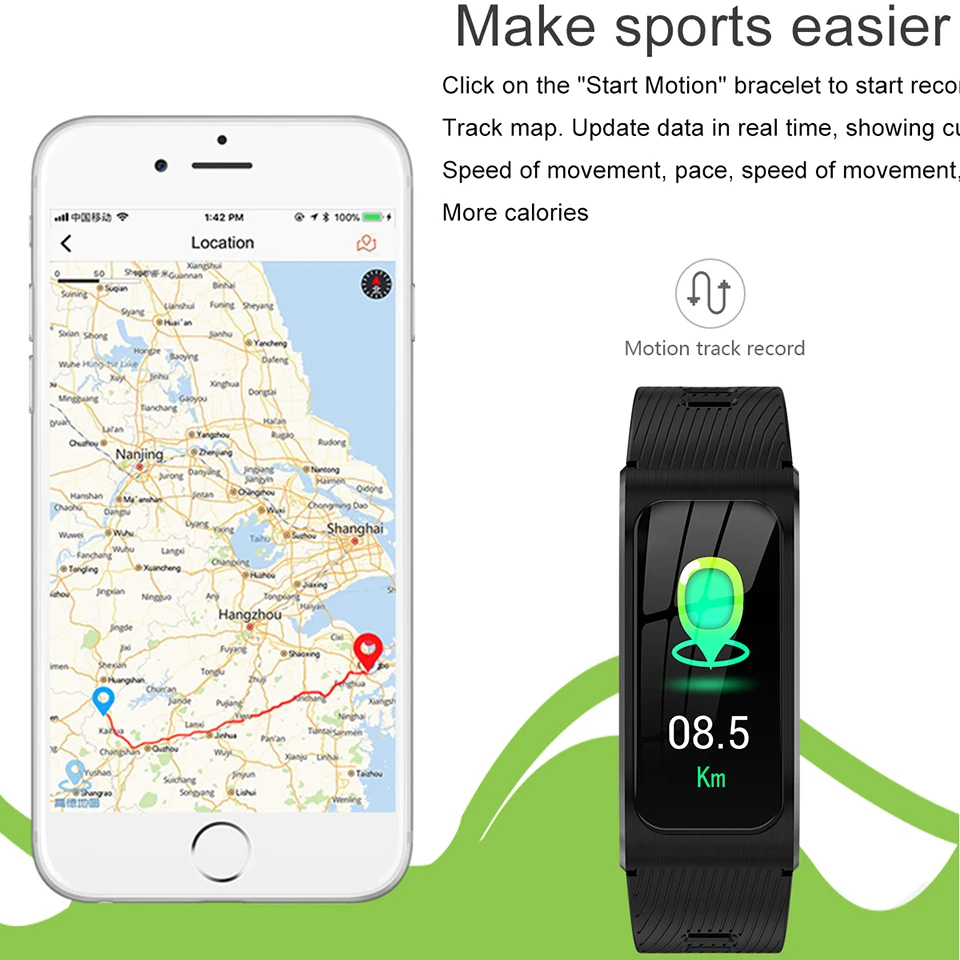 Смарт браслет AK12 IPS цветной экран Bluetooth фитнес для мужчин/женщин