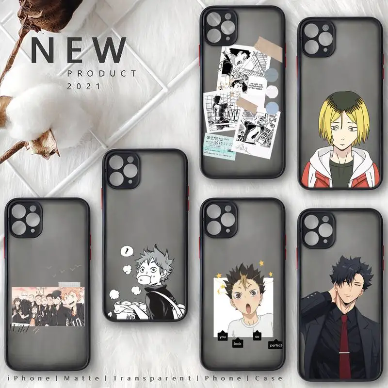 

haikyuu Poster volleyball Japan anime Phone Case For iphone 13 12 11 8 7 plus mini x xs xr pro max matte transparent cover