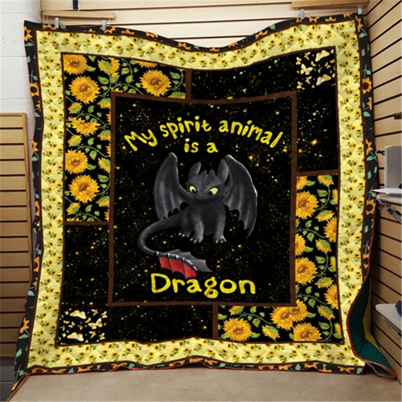 Одеяло с 3D принтом домашнее покрывало для дивана рисунком дракона детей и