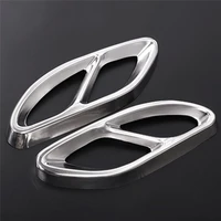 1pairs car exhaust pipe tail cover trim for mercedes benz e class w213 w205 glc c a class a180 a200 w176 2015 2016 2017 amg