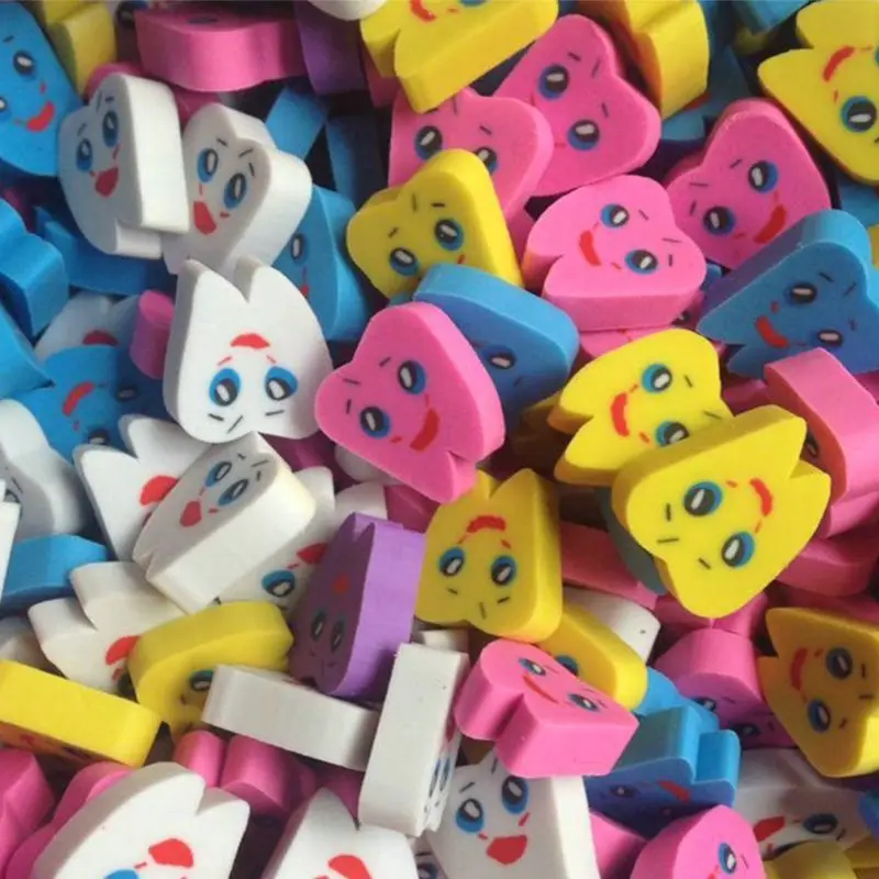 50pcs Molar Shaped Tooth Rubber Erasers Dentist Dental Clinic School Great Gift#723