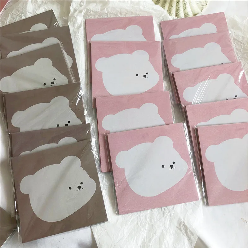 30 листов/партия Kawaii корейский INS милый медведь морковь Блокнот N Times Липкие