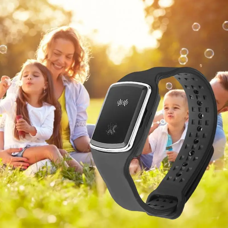 New Ultrasonic Smart Mosquito Repellent Waterproof Bracelets USB Rechargeable Outdoor Anti Insect Pest Bugs Wrist Watch Adult |