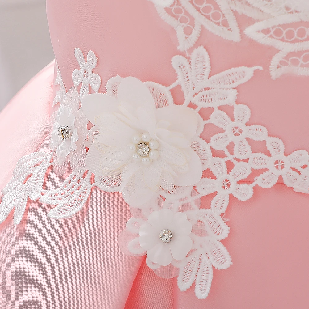 Платье для малышей летнее платье принцессы для маленьких девочек для девочек Платье для первого дня рождения, крещения, Платья для вечеринок Одежда для новорожденных vestidos