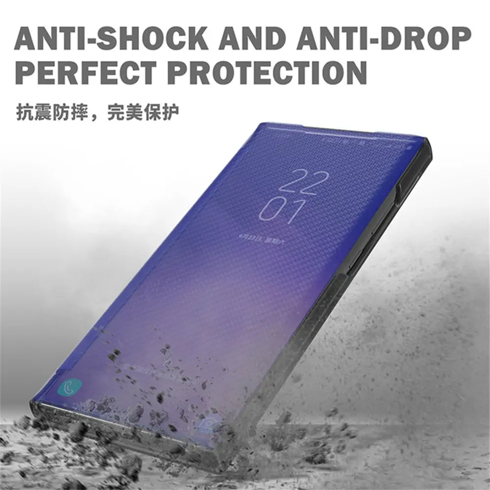 For Xiaomi POCO X3 Pro Mirror Clear View Flip Cover Leather Smart Stand Shockproof Full Protective Cover For Xiaomi POCO X3 NFC