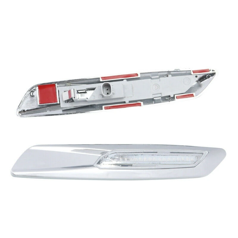 Chrome LED Side Marker Turn Signal Indicator Lights for BMW 3-Series E46/E90/E91/E92 E93 | Автомобили и мотоциклы