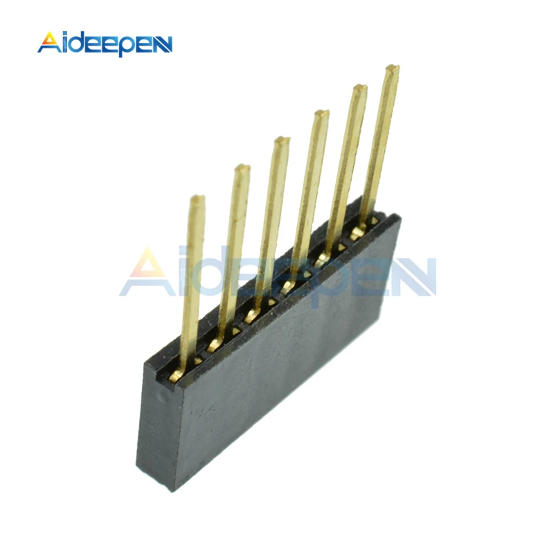 10Pcs/lot 2.5mm 6Pin 8Pin 10Pin Single Row Female Long Pins 11mm Breakaway PCB Board Pin Header Socket Connector For Arduino