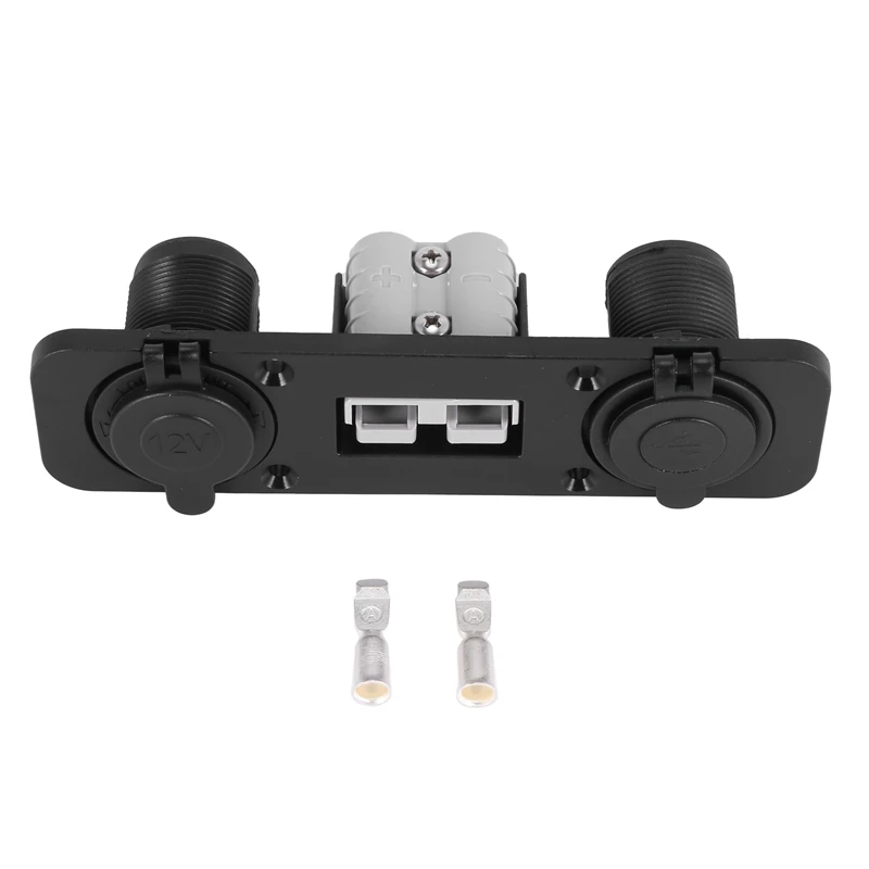 Flush Mount Anderson Plug Socket Double USB Charger Panel For Caravan Camper Boat Truck |