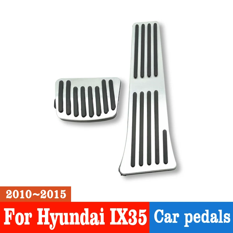 

Aluminium Car Accelerator Fuel Brake Pedal Foot Rest Pedals Cover Non Slip Pad For Hyundai IX35 2010 2011 2012 2013 2014 2015