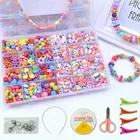 Набор игрушек сделай сам из бисера, детский креативный плетеный браслет для девочек, игрушки для изготовления ювелирных изделий, развивающий детский подарок на Рождество