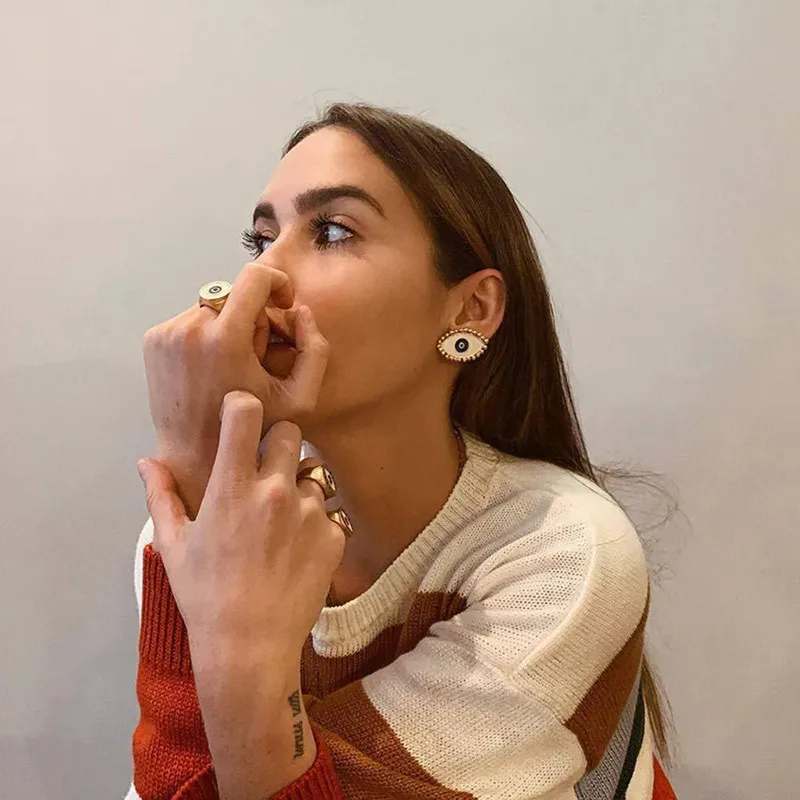 

Fashion Jewelry New Design Devil's Eye Statement Earrings Studs For Women