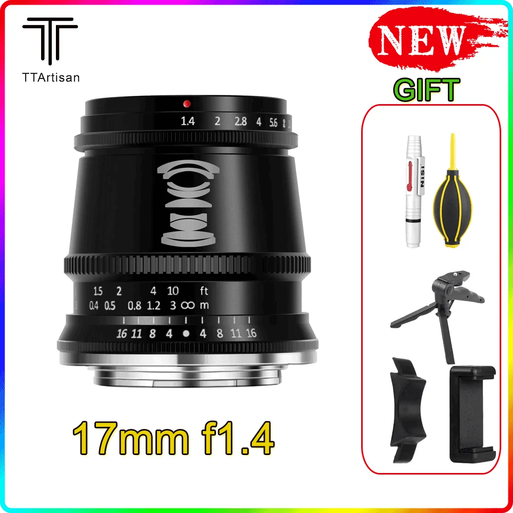 

TTartisan 17 мм F1.4 APS-C широкоугольный объектив MF для камеры Leica T TL TL2 CL Sigma FP Mount M240 M3 M6 M7 M8 M9 M9p M10 Camera s