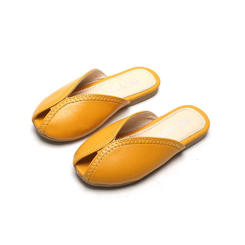 Открывающиеся тапочки V образной формы для девочек летняя пляжная обувь детская