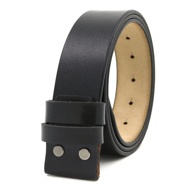 

2021 casual high quality antique cowhide buckle Men Belt Genuine Leather 3.8cm no buckle jeans belt