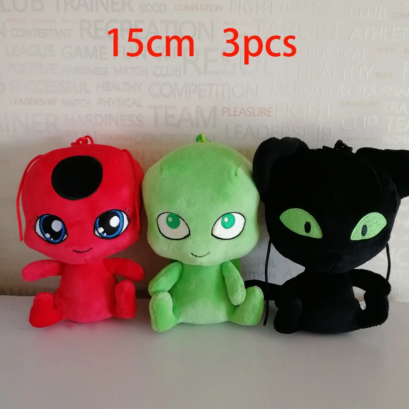 15cm 3pcs 2/3 шт. леди «божья коровка» Мягкие плюшевые куклы мягкая подвеска для ключей для детей, Рождественский наряд, игрушки в подарок на день рождения - Цвет: 15cm 3pcs