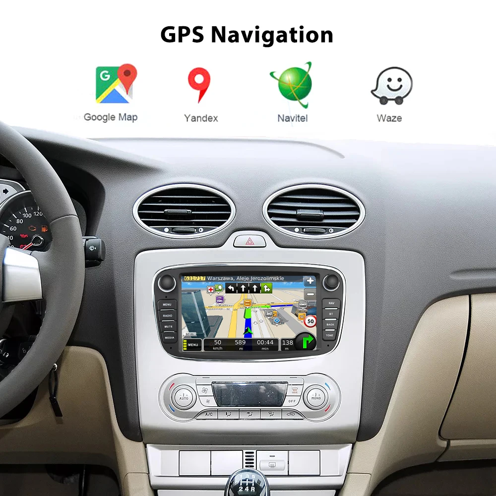 Автомагнитола Podofo MP5 плеер 2 Din с 7 &quotGPS Wi Fi Bluetooth для Ford/Focus/S Max/Mondeo 9/GalaxyC