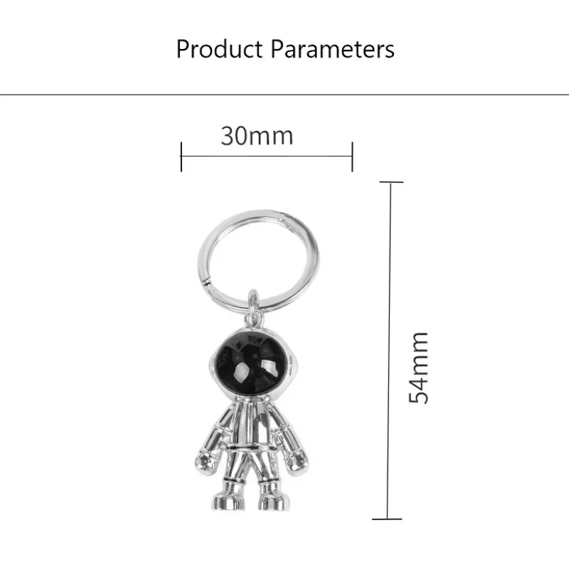 

New Fashion Handmade 3D Astronaut Space Robot Spaceman Keychain Keyring Alloy Gift For Man Friend