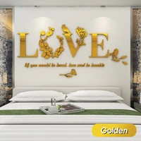 self adhesive acrylic love warm decorative bedside background wall sticker modern romantic bedroom living room tv background