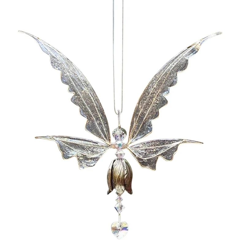 

Fairy Hanging Crystal Suncatcher with Wing Hanging Pendant for Home Decoration
