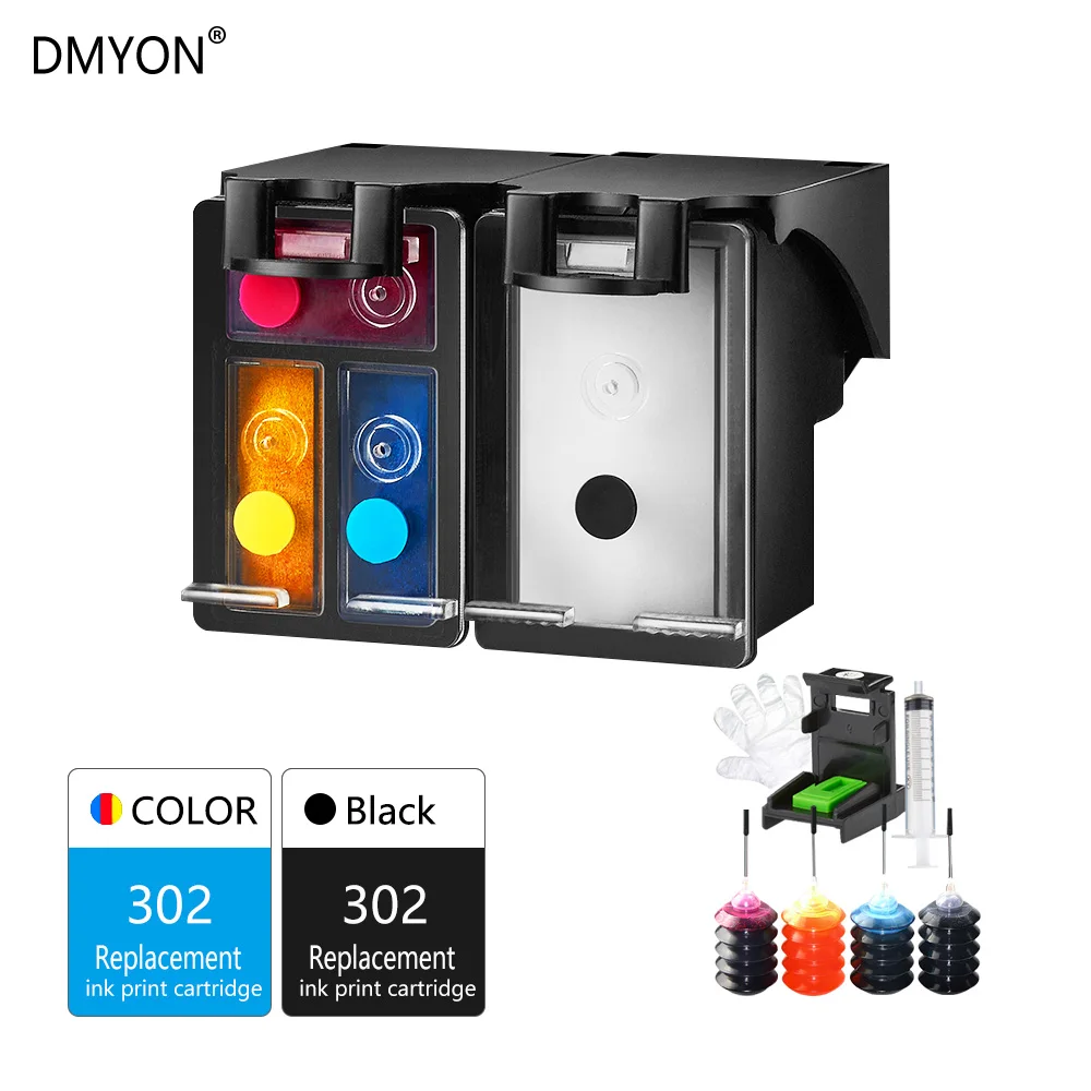 DMYON Замена для hp 302XL OfficeJet 3833 Deskjet 1110 1111 1112 3632 3630 зависть 4527 4525 принтер