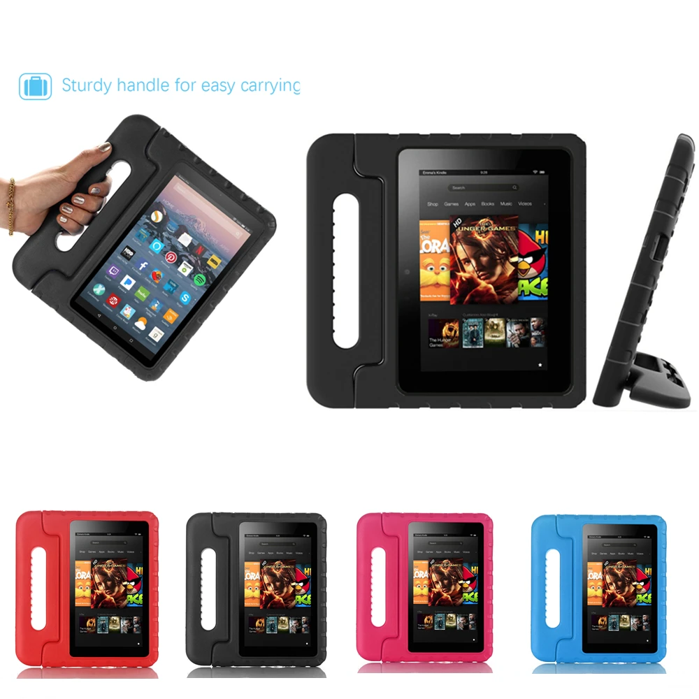 Для Amazon Fire 7 7 дюймов чехол для планшета EVA противоударный Анти-падение супер защитный чехол портативная ручка защитный чехол-подставка