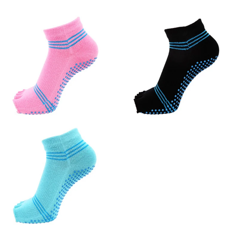 

Ladies Yoga Socks PVC Dispensing Sports Cotton Pressure Socks Open Toes Elastic Pilates Socks Women MKG813