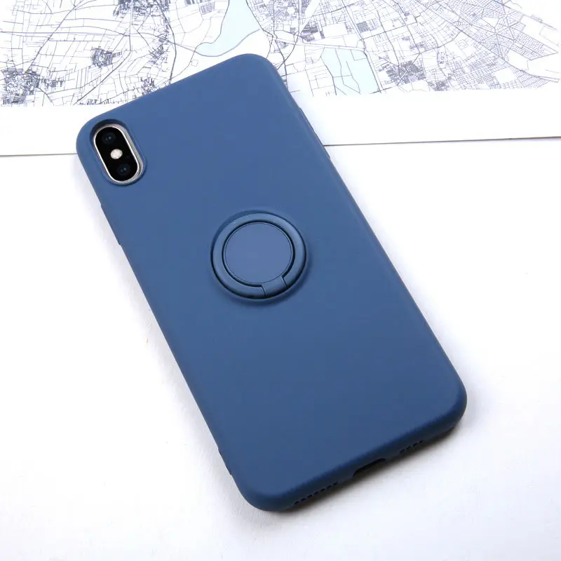 Роскошный мягкий жидкий силиконовый чехол для iPhone 11 Pro Max XS X 7 8 6 S 6 S XR подставка кольцо держатель тонкий чехол для iPhone11 Pro Чехол - Цвет: Blue