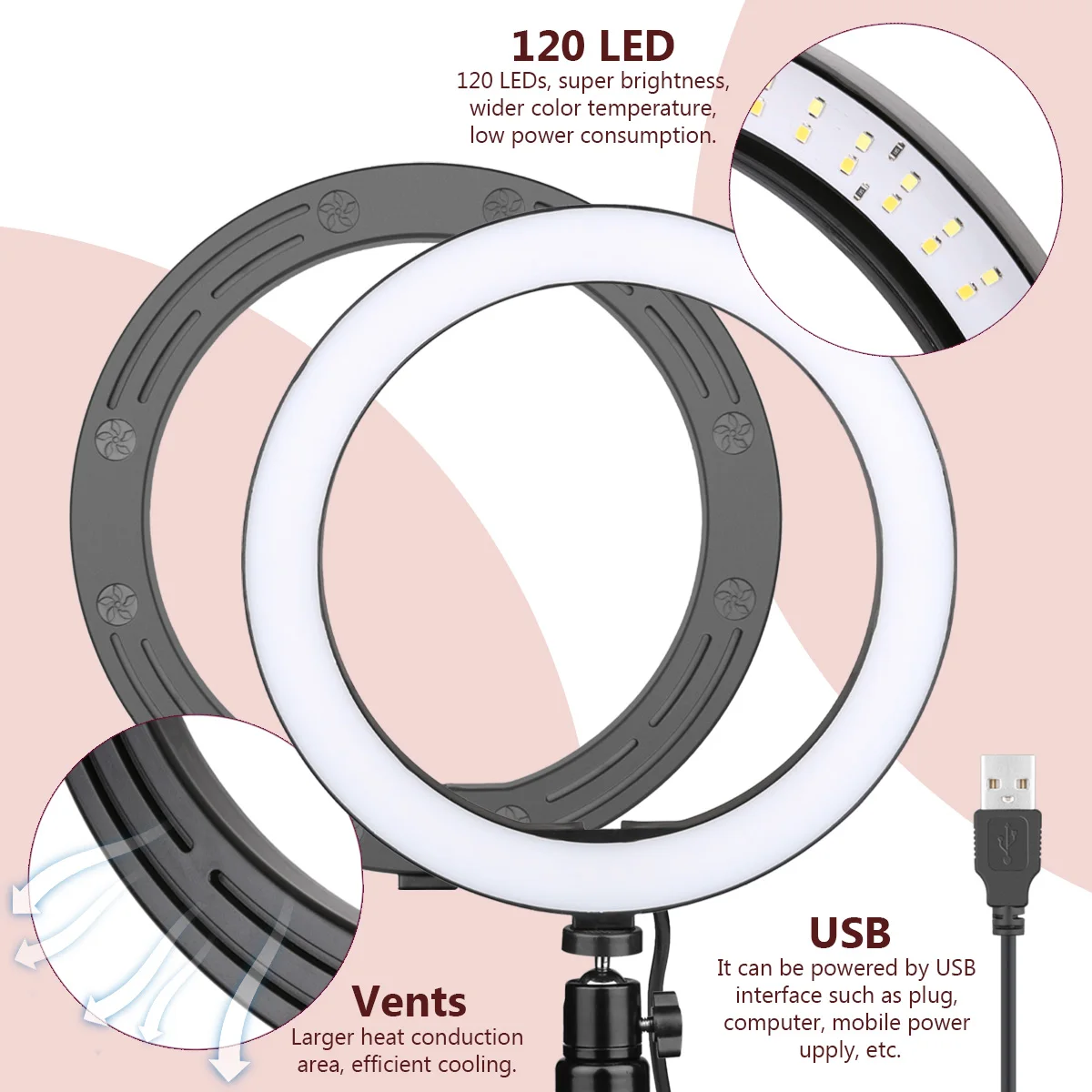 Ohotter 10-inch Ring Light Tripod Mobile Phone Holder with Bluetooth Desktop Model for Photograp YouTube Video TikTok Selife | Электроника