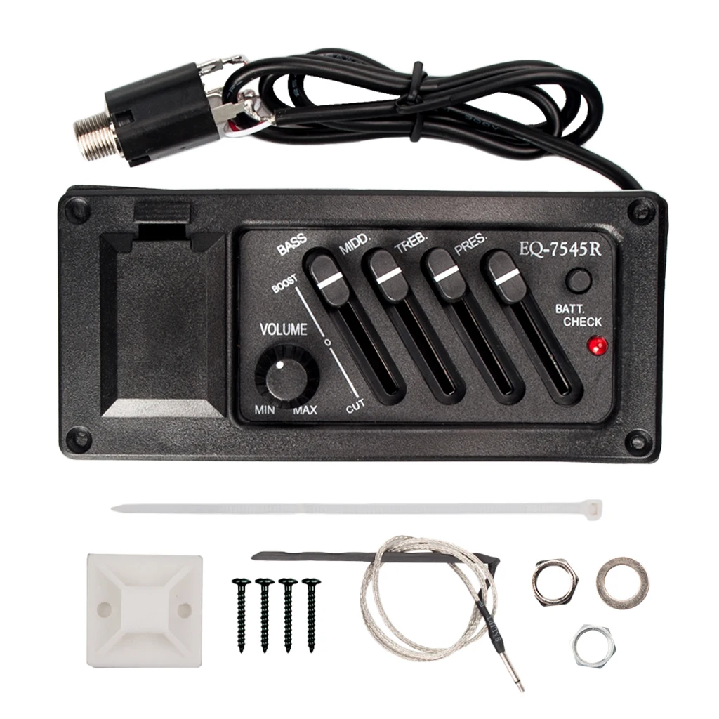 EQ 7545R 4-полосный эквалайзер пьезо звукосниматель для акустической гитары | Спорт и