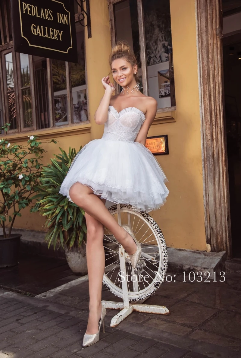 Лидер продаж Короткое свадебное мини-платье летнее пляжное платье невесты
