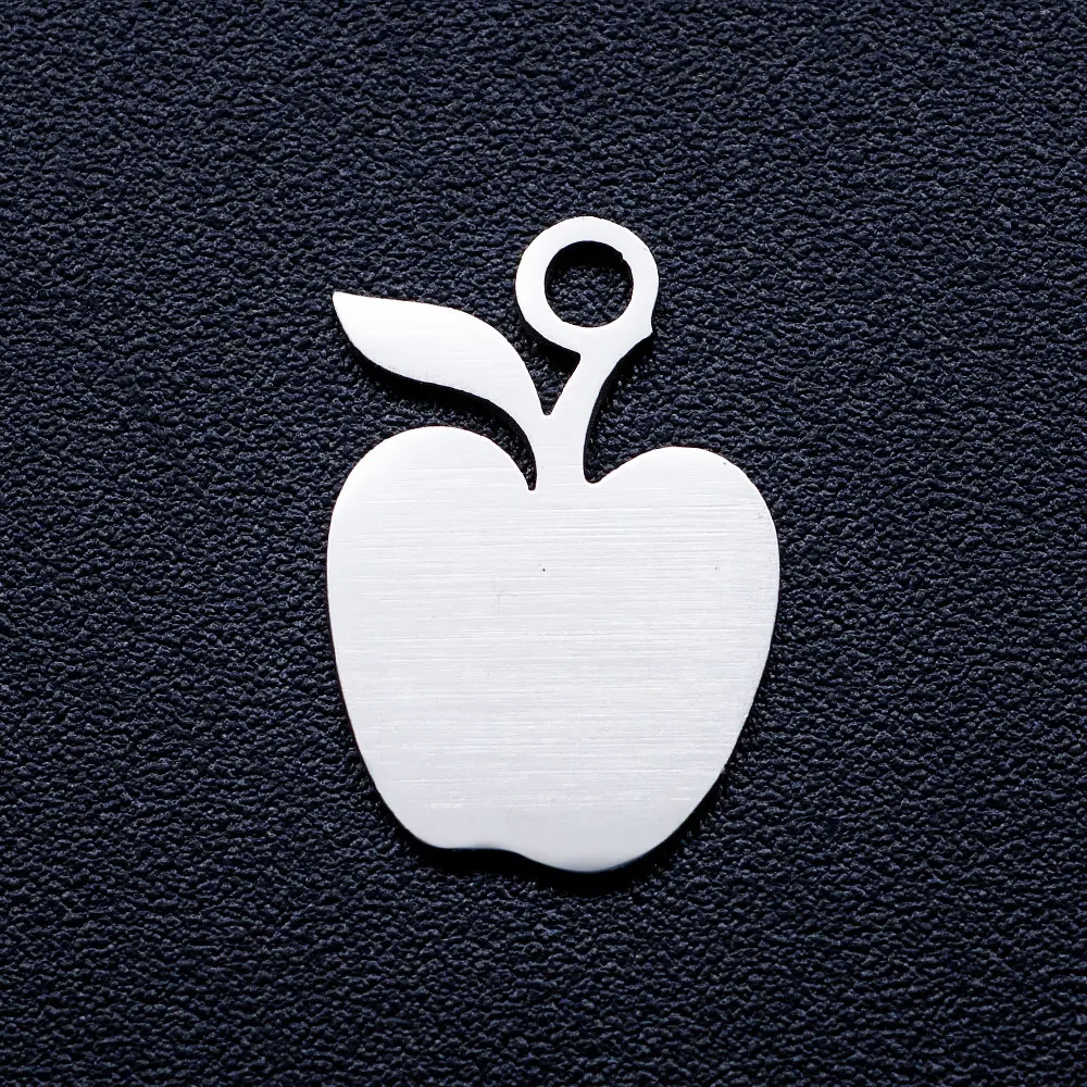 10 шт./лот ювелирные подвески Apple DIY оптовая продажа 100% нержавеющая сталь Прямая