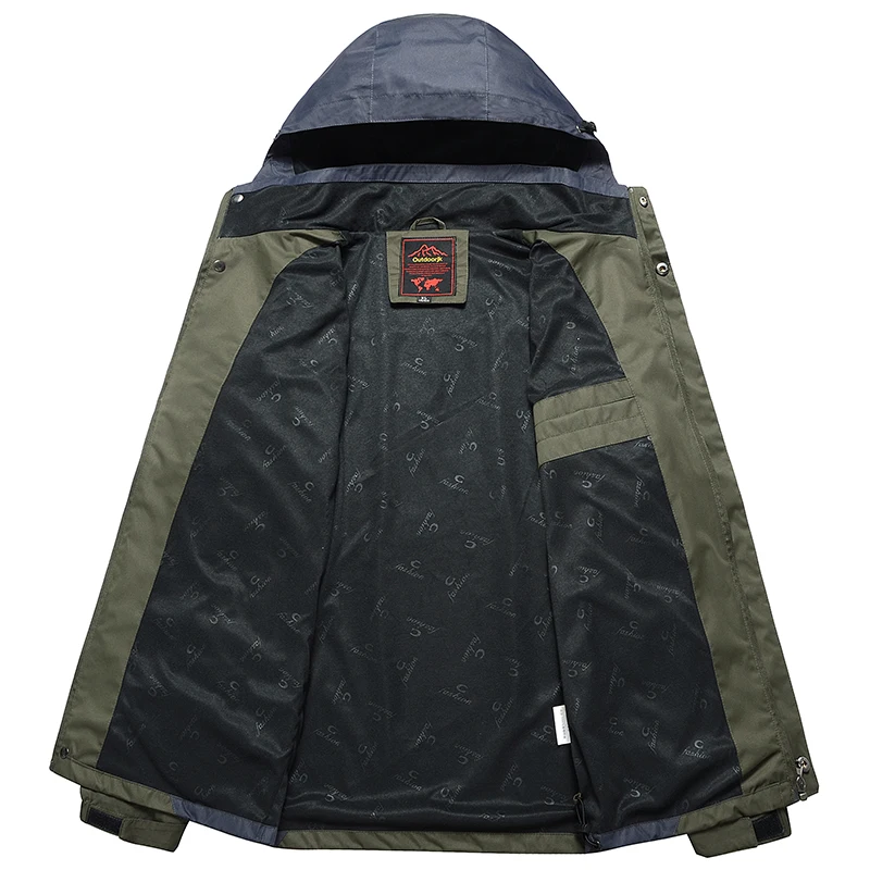 

2019 plus size men Outdoor jackets windbreaker waterproof Windproof Camping Hiking jacket fishing coat jackets for Spring autumn