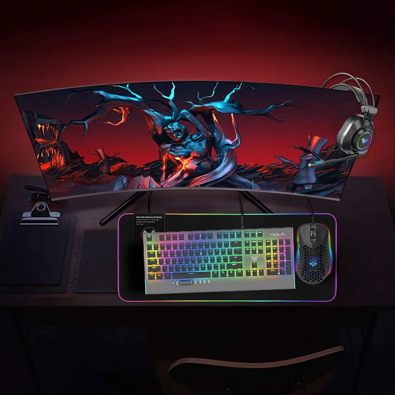 AULA F2099 Mechanical Keyboard RGB Wired USB 104 Keys Gaming Crystal Shaft Desktop Laptop Game | Компьютеры и офис