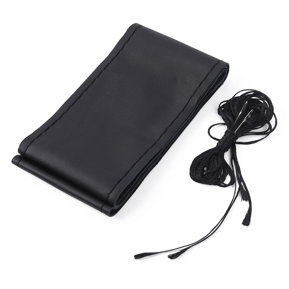 

Black Wheel Cover Professional Gift 10.3cm Car Truck Cowhide Leather DIY