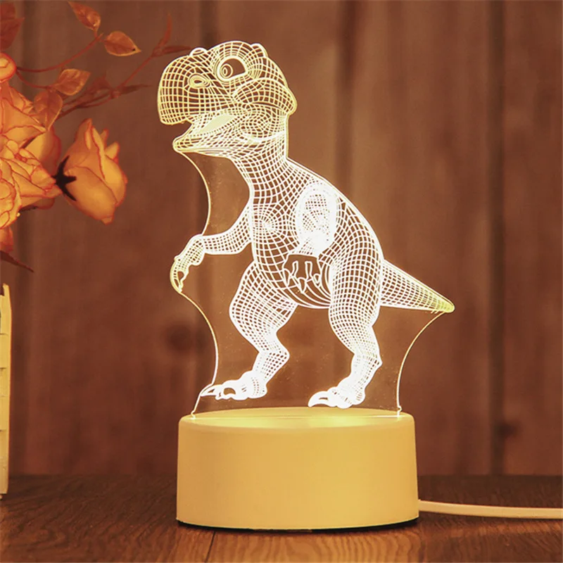 

Creative 3D LED Lamp Night Lights Cartoon Animal Love Acrylic Decorative Table Lamp Valentine's Day Sweetheart Wife's Gift