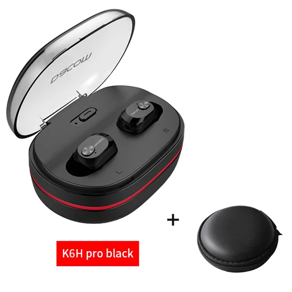 DACOM K6H Pro TWS громкая связь, воздушный наушник, мини гарнитура, стерео Bluetooth 5,0, наушники-вкладыши, беспроводные наушники, наушники PK i12 tws - Цвет: K6H Pro-Black