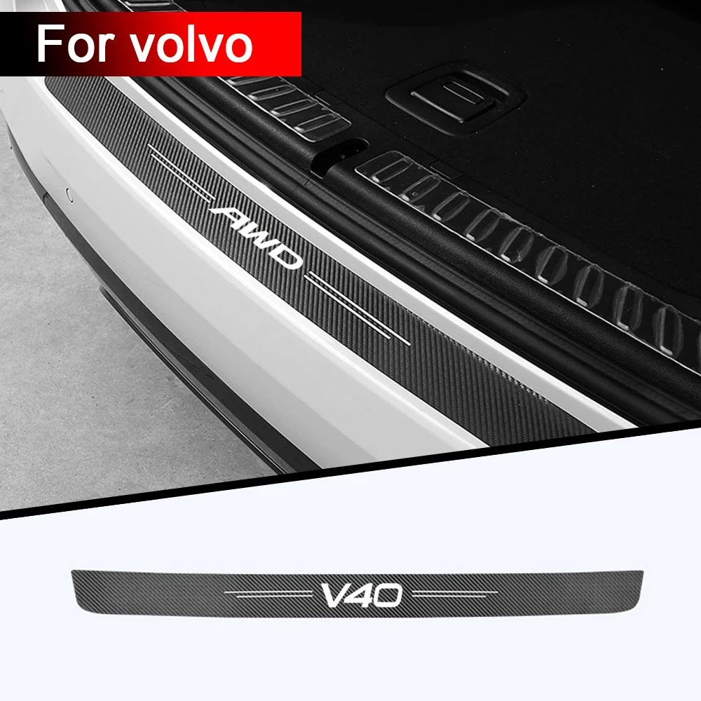 

1pc car trunk decorative protective stickers Bumper For Volvo XC60 XC90 S60 V40 V50 V70 S80 V60 S40 Stickers Accessories