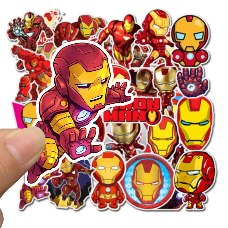 

35PCS Cartoon Marvel Stickers Cool The Avengers Spiderman Waterproof DIY Sticker Luggage Skateboard Laptop DECO Stikers Kid Toy