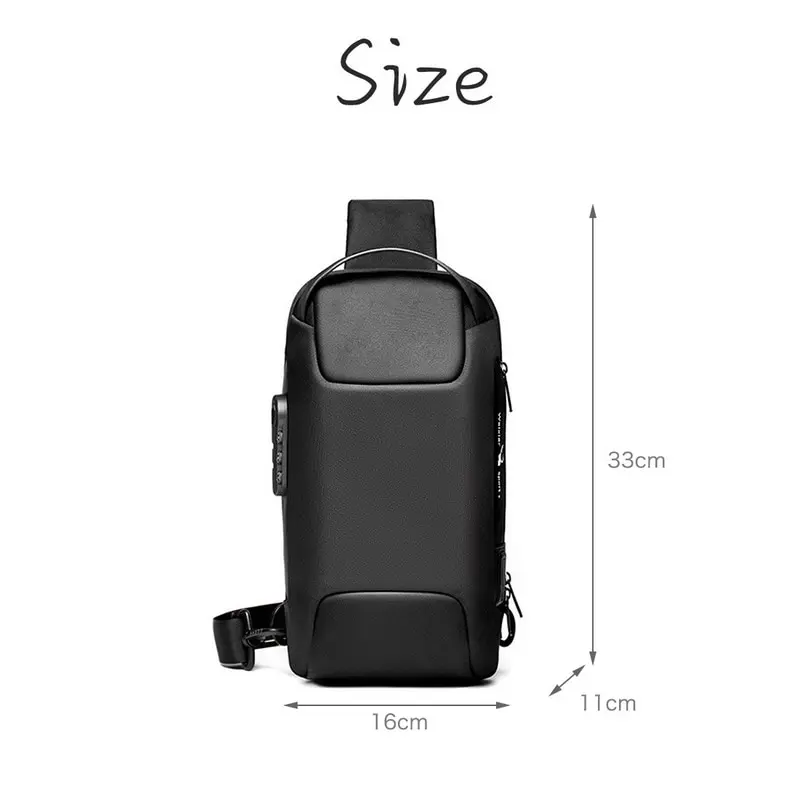 

2020 Men's Waterproof Oxford Multifunction Crossbody Bag Anti-theft Shoulder Bags Short Trip Messenger Chest Bag Pack For Male