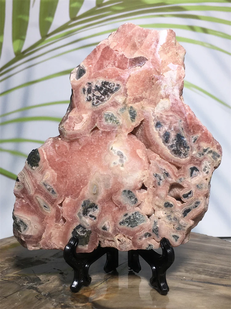 

Natural Gem Rhodochrosite Quartz Crystal Specimen Plank Meditation Treatment Red Gemstone Mineral Board Ornament For Home Decor