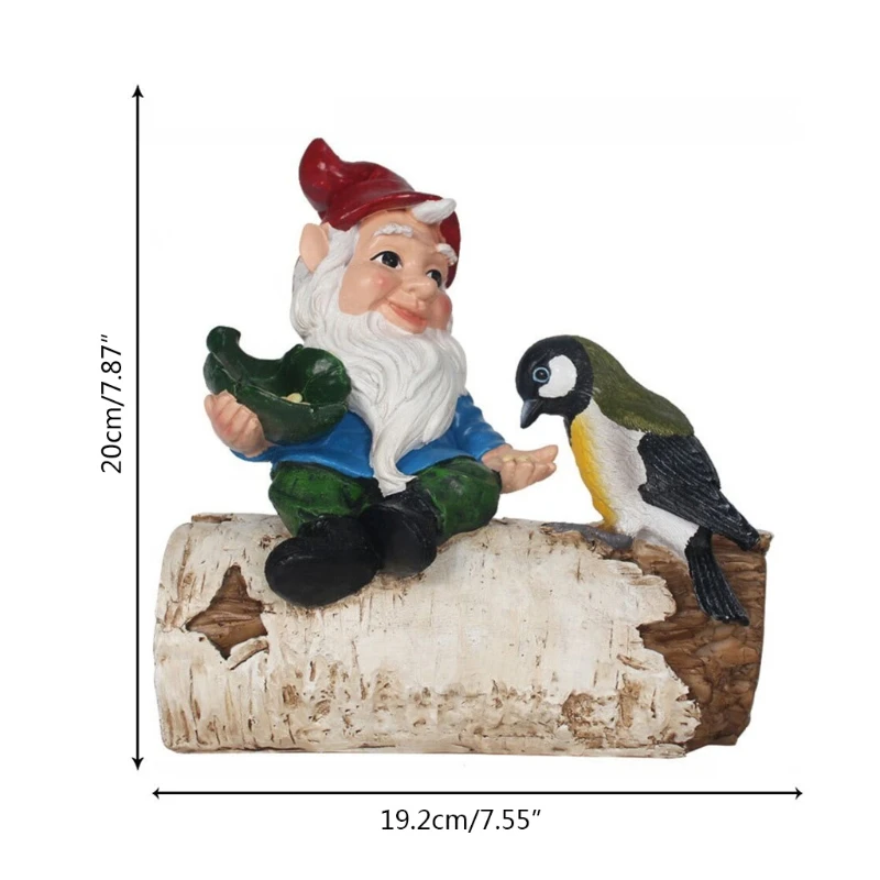 

Gnome Garden Statue Outdoor Garden Ornament Cute Cartoon Sculpture Creative Art Crafts Home Craft Work Decor Gardening