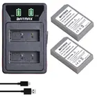 2x2000 мАч PS-BLS5 BLS5 BLS50 аккумулятор + двойное зарядное устройство USB для Olympus