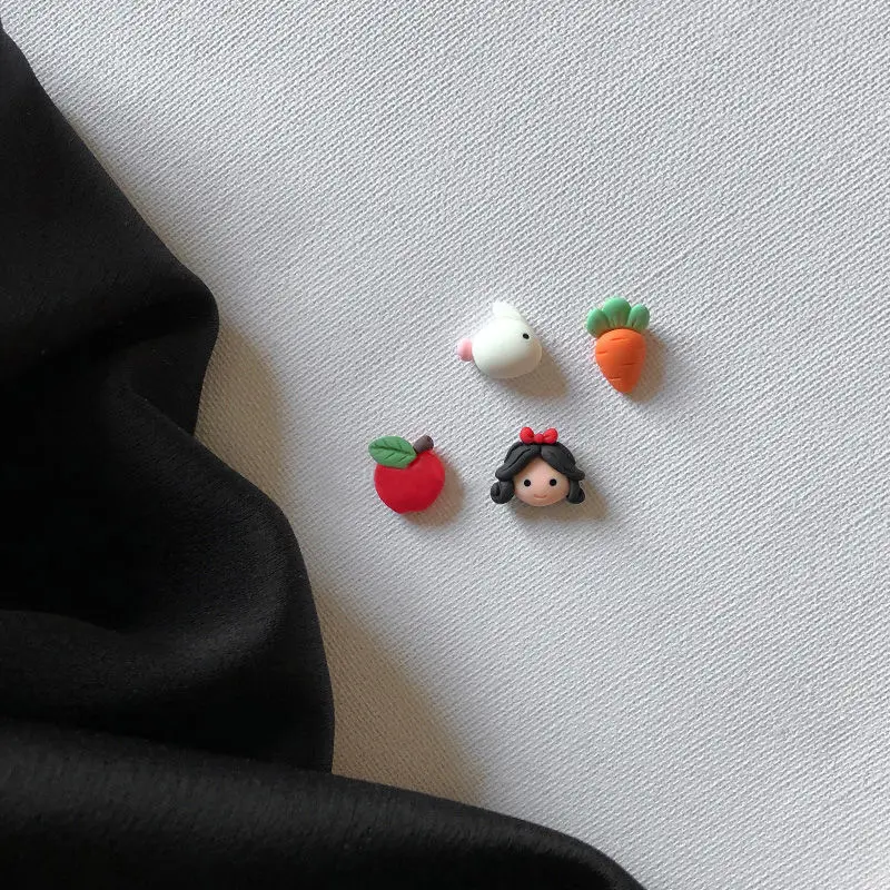 

Girl white rabbit lovely girl simple sweet lovely cartoon ear stud earrings accessories 2021